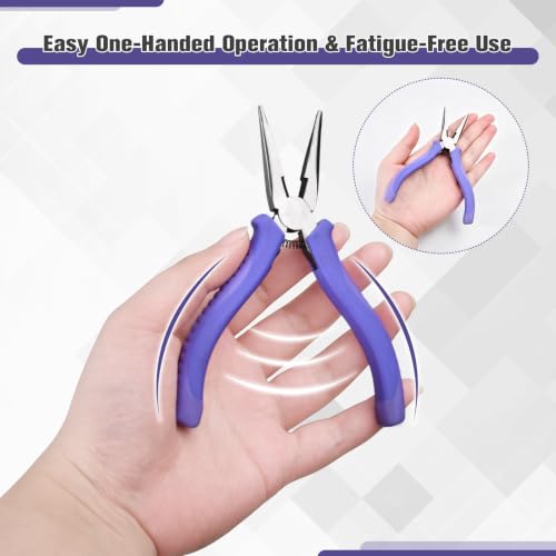 5 Inch Slim Long Nose Pliers, Chain Nose Pliers - size: 5" Slim Long Nose Pliers Serrated Jaw