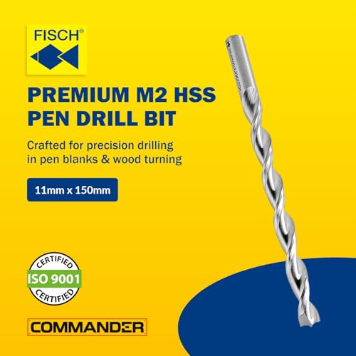 Pen Drill Bit - HSS Maker Parabolic Flutes, Wood Turning, 11mm x 150mm - size: 11 mm