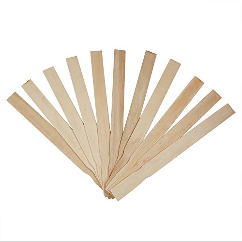 KINJOEK 100 PCS 12 Inch Length Paint Sticks, Multi-Purpose Paint Stir Sticks, Flat Wooden Crafts Sticks Premium Wood Paddles Stirrers Bulk for Paint Mixing, Wall Stirring, Wood Crafts, Garden Plant - size: 100PCS 12"