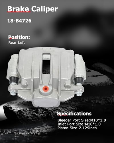 cciyu Rear Left Disc Brake Caliper Assembly w/Bracket 18-B4726 - size: Rear Left[18-B4726]