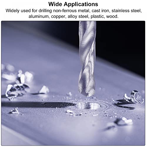 uxcell Solid Carbide Drill Bits, 2.2mm C2/K20 Tungsten Carbide Jobber Drill Bits Straight Shank Drilling Tool for Stainless Steel Aluminum Iron Metal Plastic 2pcs - size: 2.2mm