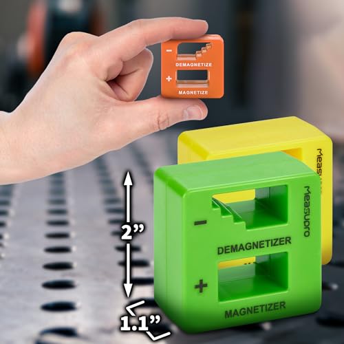 Magnetizer & Demagnetizer Tool, Green, Yellow & Orange, 3 Pack - color: Green, Orange, Yellow