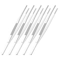 5 PCS 10" Stainless Steel Tweezers, Straight Blunt, 3/64" Thick - size: 10"L(3/64"T)