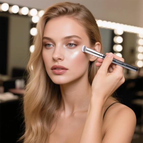 ENERGY Foundation Brushes Set Professional Under Eye Concealer Brushes Perfect For Blending Liquid Cream or Flawless Powder Cosmetics Buffing Stippling Concealer Premium Synthetic Bristles - style: 270 with cap /270mini