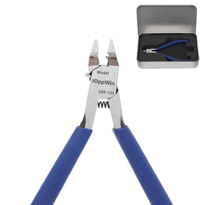 Precision Model Nippers - Ultra-Thin Single Blade Flush Cut Sprue Cutters for Plastic Model Kits, Hobby Building Tools - 4.7 Inch Professional Grade