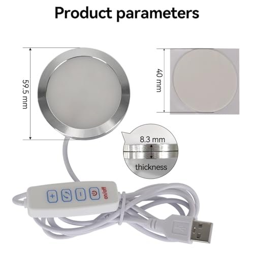 2PCS LED Lamp Kit 001 with 2-Chargers for Bambu Lab MH001 3-Color Dimmable