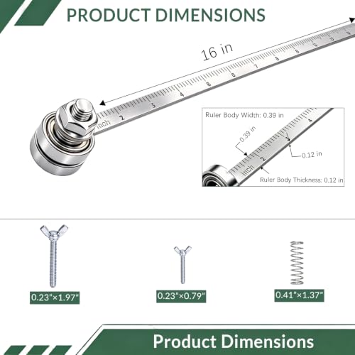 Positioning Calipers for Precise Measurements & Easy Wood Cutting,Adjustable Stainless Steel Circular Saw Guide Rail for Circular Saw Furniture Making (small size) - size: small size