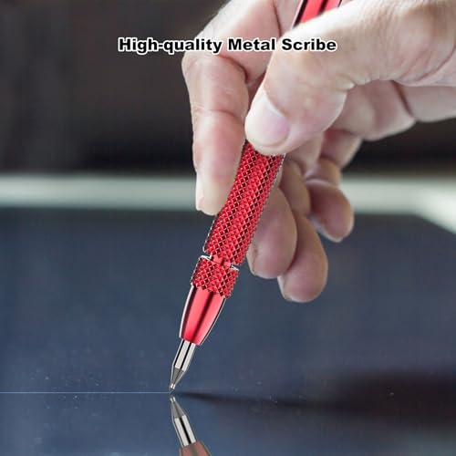 Glieskir 4-Pack Tungsten Carbide Scriber Set with Magnet, Ruler and 21 Tips - color: Color-dark-