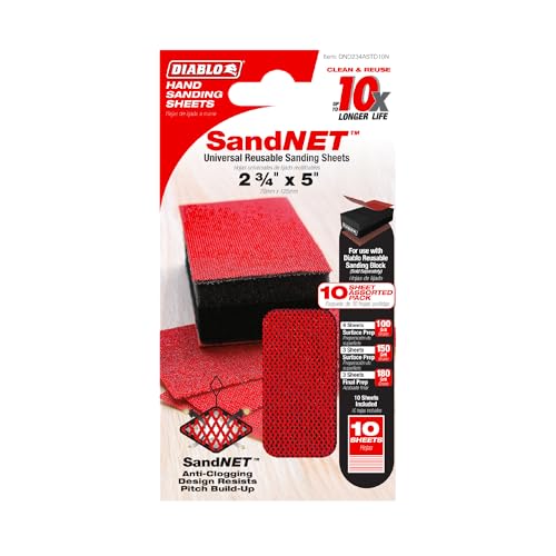 Diablo Sand Demon Reusable Sanding Sheets - 2-3/4" x 5", 10-Pack