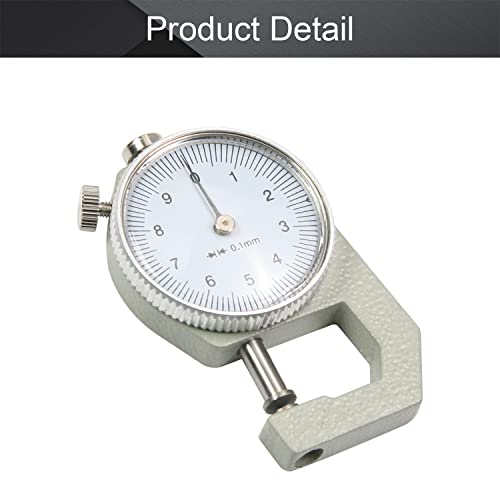 Utoolmart Dial Thickness Gauge, Flat Head Thickness, 0-10mm Tester Dial Measuring Tool for Paper Leather Cloth Paper, Film, Wire 1 Pcs - size: C-02 0-10mm