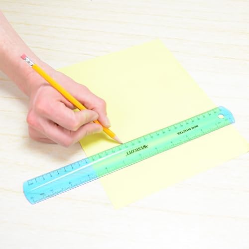 Westcott Shatterproof Ruler, 12-Inch, Blue, 16010 - color: Blue
