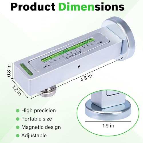 Sixzoo Wheel Alignment Tool, Universal Camber Alignment Tool - color: Silver