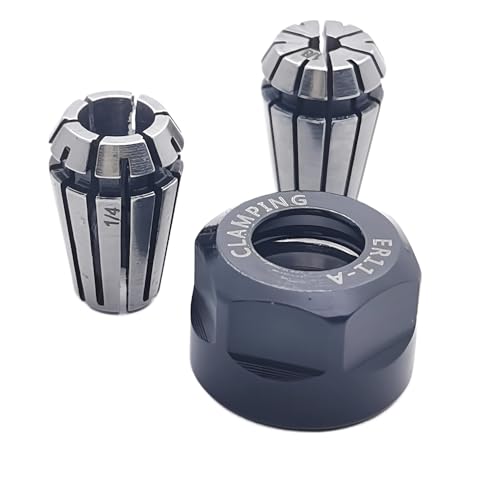 Spring Collets CNC Lathe Milling Chuck -ER11 High Precision 1/8 Inch and 1/4 Inch Collet Nut Set for CNC Engraving Mechine/Lathe Milling Tool