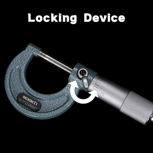 REXBETI Outside Micrometer, Ultra-Precision Carbide Tipped Measuring Tool - size: 0-6" Range