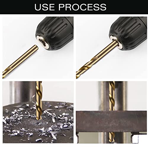 Narwhal 3/8 Inch Drill Bit (3 Pack) Cobalt for Metal & Stainless Steel - size: 3/8 in
