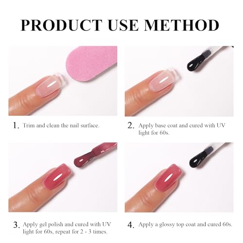 Black Gel Polish Glitter Hema Free 0.34 OZ Same Color Same Top Cover Black Reflective Sparkle UV Polish Christmas Manicure Art DIY - color: G-Black Glitter