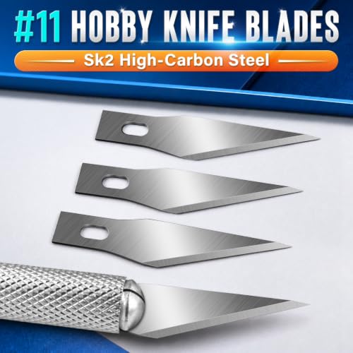 DIYSELF 240 Pack Exacto Knife Blades, SK2 High Carbon Steel #11 Blades - size: 240 Pack (SK2)