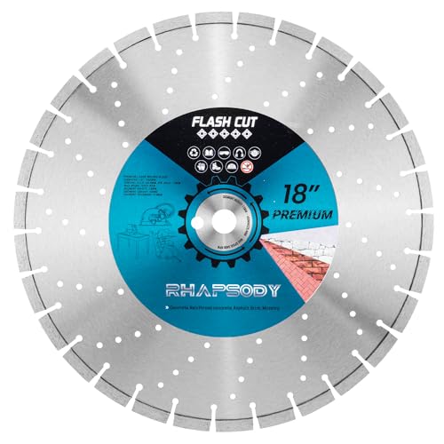 RHAPSODY 18Inch Laser Welded Diamond Saw Blade,Segmented General Purpose - size: 18''