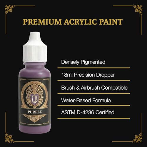 Ludus Bellum Miniature Paint Purple Color 18ml Precision Dropper Bottle - color: Purple