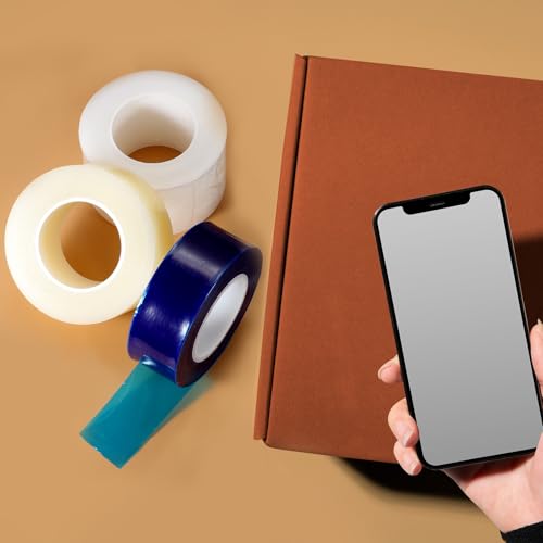 PATIKIL Removable Protective Film Tape, 4 Inch x 656 ft PE Surface Protective Scratch Film Tape Roll for Furniture Electrical Appliances Plastic Hardware No Stickiness, Blue - color: Blue, size: 4 Inch x 656 FT