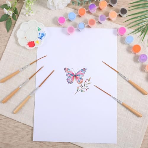 5 Pcs Long Liner Brushes Pinstriping Brush Detail Paint Brushes