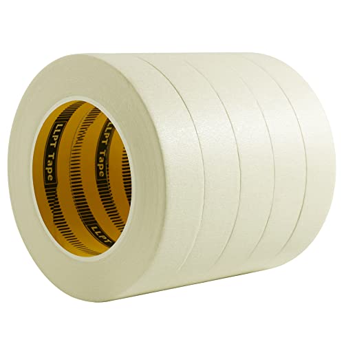 LLPT Painters Tape Masking Tape 5 Pack 1" x 55 Yards Each, Beige White - color: Beige White, size: 1" x 55 Yards