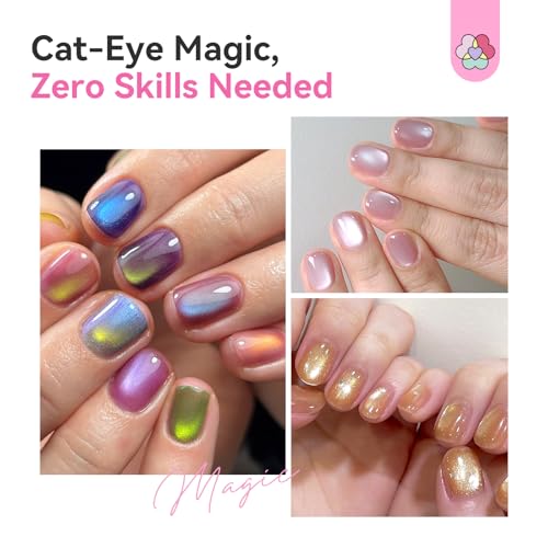 SAVILAND Automatic Cat Eye Magnet for Cat Eye Gel Nail Polish Pink - color: 1-Cat Eye