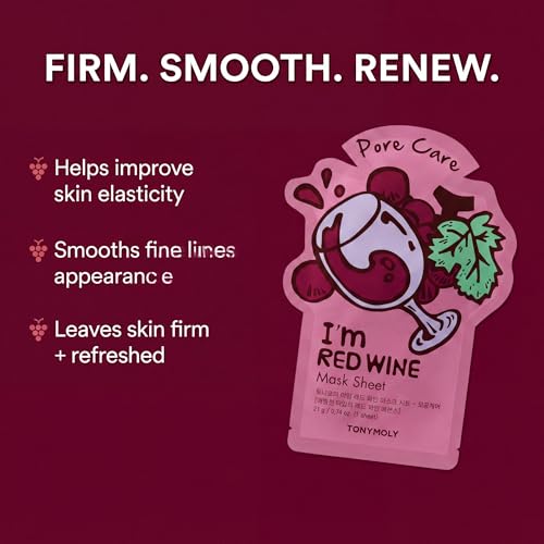 TONYMOLY I'm Face Sheet Masks - Hydrating & Soothing Korean Skincare - color: Love in Full Bloom, 4 Pack