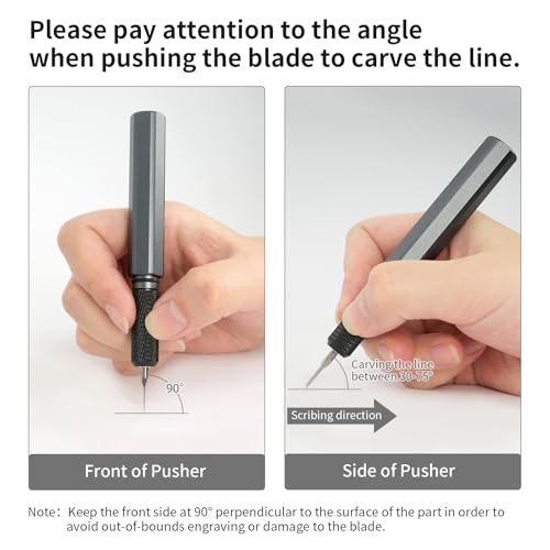 Model Scriber, Line Scriber with Tungsten Steel Blades, Model Scribing Tool for Modeling Hobby, RG Scale Model, Gundam Model Kit, Plastic Models, Resin GK Carved Engraved Lines (0.1MM) - size: 0.1MM