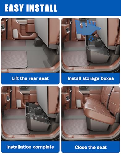 Under Seat Storage Box For 2019-2026 Chevy Silverado 1500 & GMC Sierra 1500 - size: Under Seat Storage Box For 19-26 Silverado &Sierra