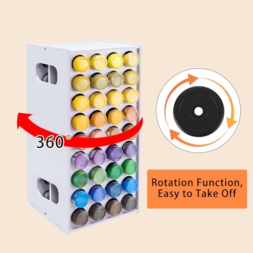 Acrylic Paint Organizer,2oz Craft Paint Holder Rack with 72 Holes - size: 72 Holes