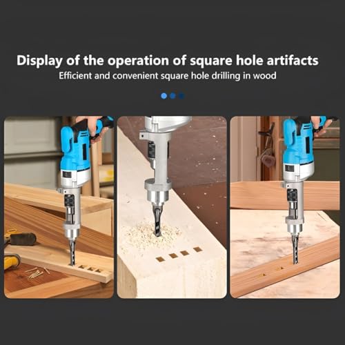 7PCS Square Hole Drill Bit Set for Wood, Woodworking Mortising Chisel Drill with 6.4/8/9.5/10/12.7/14/16mm Sizes, Includes Square Hole Drill Bit Adapter for Precise Woodworking Drilling - style: Bundle Set (7PCs)