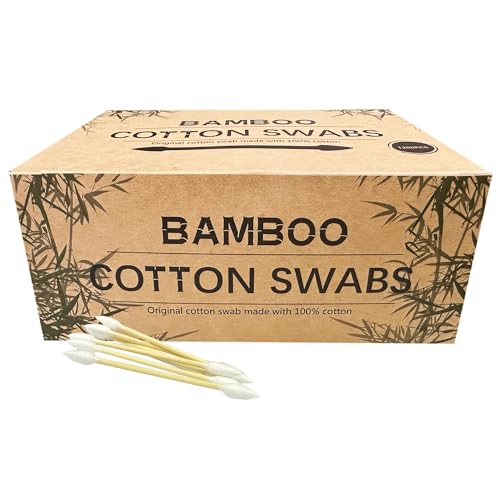 1200pcs Precision Tip Cotton Swabs for Makeup, Bamboo Sticks and Double Pointed (Pack of 2) - size: 24 Pack (1200)