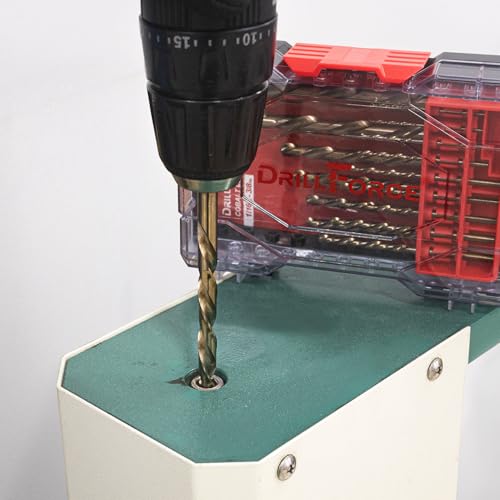 15PCS M35 Cobalt Left Hand Drill Bits Set for Removing Broken Stubs, Bolts and Screws, Reverse Twist Drill Bits, 1/16"-3/8"