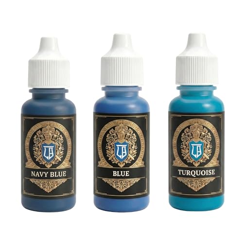 Ludus Bellum Miniature Paints Trio Set of Navy Blue, Blue & Turquoise- 18ml - color: Blue Shades Trio