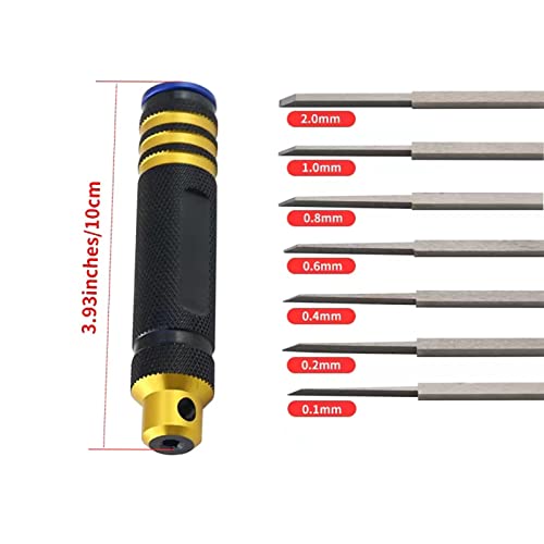 CHICHIYANG DIY Model Reparing Making Scriber, 0.1/0.2/0.4/0.6/0.8/1.0/2.0mm Metal Blade Scriber Cutting Tool for Gundam Model Making