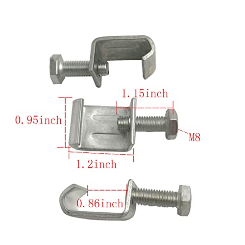 10 Pcs Galvanized Steel C Clamps, Adjustable U Clamps for Workbench Beam Mounting, Mini Heavy Duty Woodworking Tools for Table Edge Fixing
