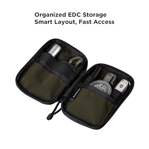 ALPAKA HUB Pouch Pro EDC Tool Pouch Green Axogrid 300D - color: Green Slim-Axogrid 300D