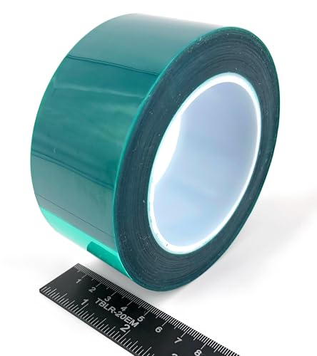 High Temp Masking Supply 2" x 72 Yards 400ºF Green Polyester PET Tape - size: 2" Wide X 72 Yards Long