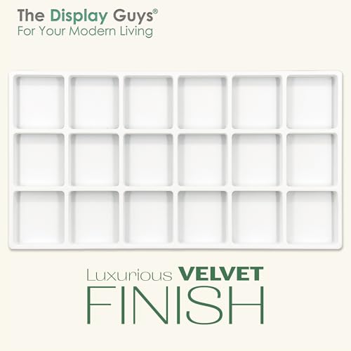 The Display Guys 2-Pack 18-Compartment Jewelry Tray Inserts, White - color: White, size: Compartments - 18