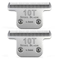 10T Clipper Blade 1.5mm Compatible with Oster Classic 76, Silver, 2 Pack - size: Size 10T-2