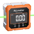 Digital Angle Finder with Laser(Class II,<1mW),Digital Level Box - color: Orange Panel Green Laser