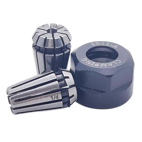 Spring Collets CNC Lathe Milling Chuck -ER11 High Precision 1/8 Inch and 1/4 Inch Collet Nut Set for CNC Engraving Mechine/Lathe Milling Tool