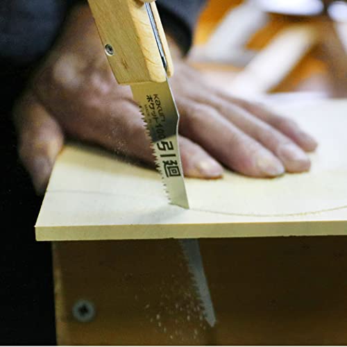 KAKURI Mini Folding Keyhole Saw 4", Small Japanese Pocket Hand Saw - style: Keyhole