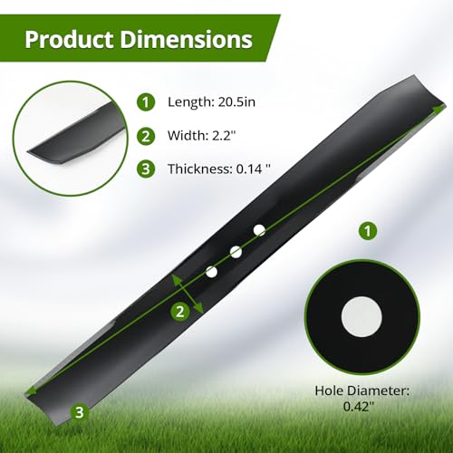 133-8183-03 108-3762-03 Lawn Mower Blade, Compatible with T oro 21 Inch Super Recycler Mower 22275 22275T 22282 22282T 21566 21566T 21568 21568T, Replace 93-4106 93-4106-03 - size: 133-8181-03_1pc
