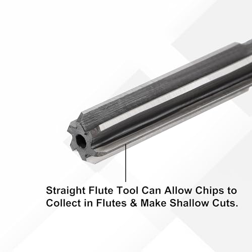 9pcs HSS Chucking Reamer Set, 2-10mm Straight Flute Lathe Reamer, H8 Tolerance Milling Finishing Tool