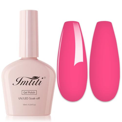 10ml Fuchsia Gel Nail Polish Long Lasting Soak Off UV Led Summer Gel Polish Salon DIY at Home Gift for Women 1Pcs - color: Fuchsia