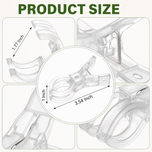 LemonRoad 10 Pack Large Balloon Arch Clips Spring Clamp for Backdrop, Clear - color: Clear