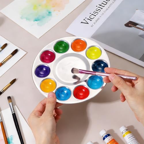 MECCANIXITY Aluminum Paint Tray Palette 10 Well Paint Mixing Pallet