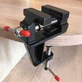 Mini Table Clamp, Small Bench Vice for Jewelers Hobby Clamps Craft Repair Tool Portable Work Bench Vise (mini) (BLACK, MINI 1.4 INCH)